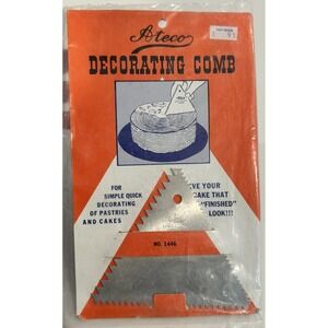 Vintage Ateco Metal‎ Cake Decorating Comb on Original Card